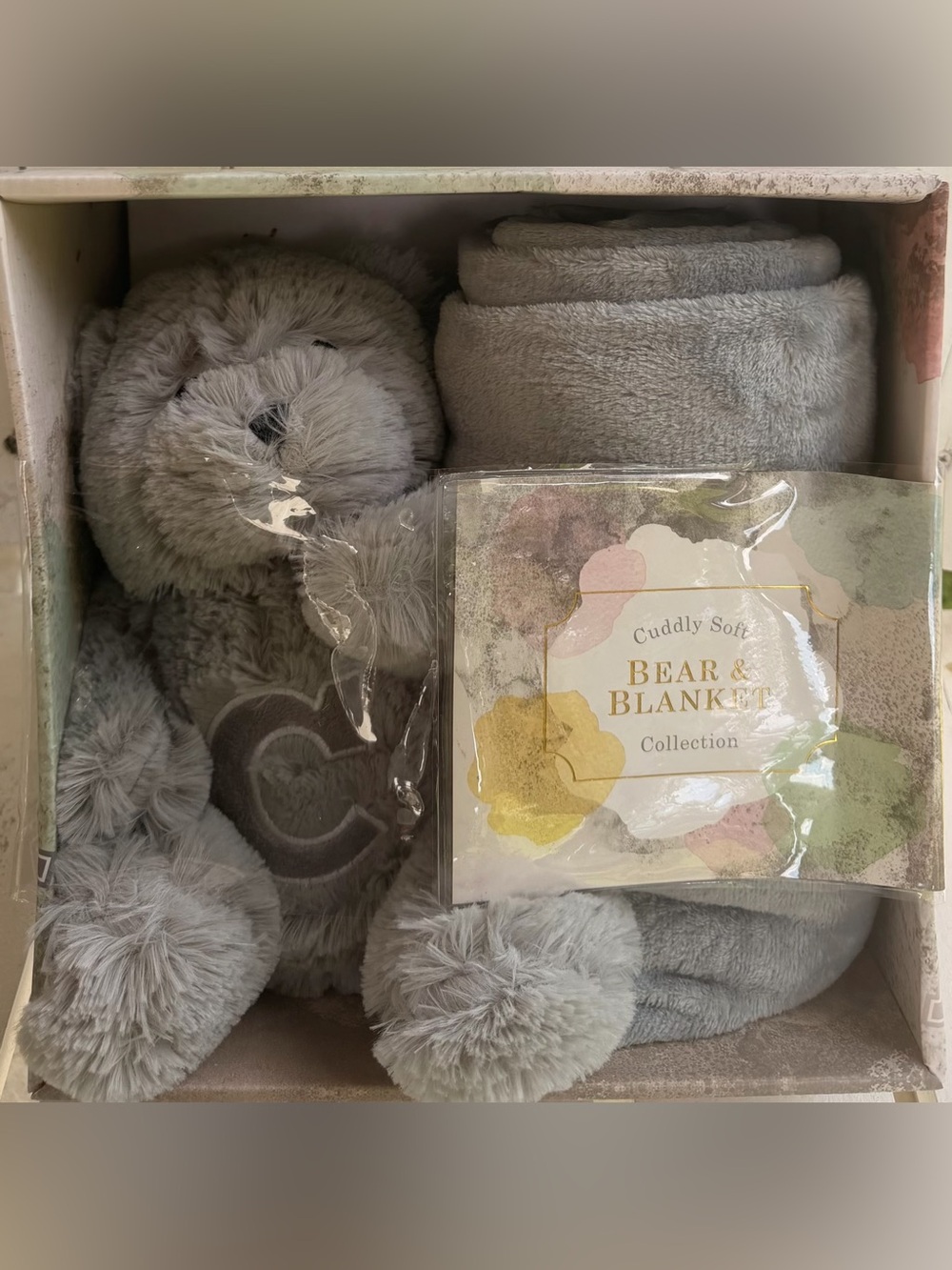 Cuddly Soft Plush Throw Set - Gray